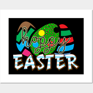 Hoppy Easter Colorful Easter Eggs Posters and Art